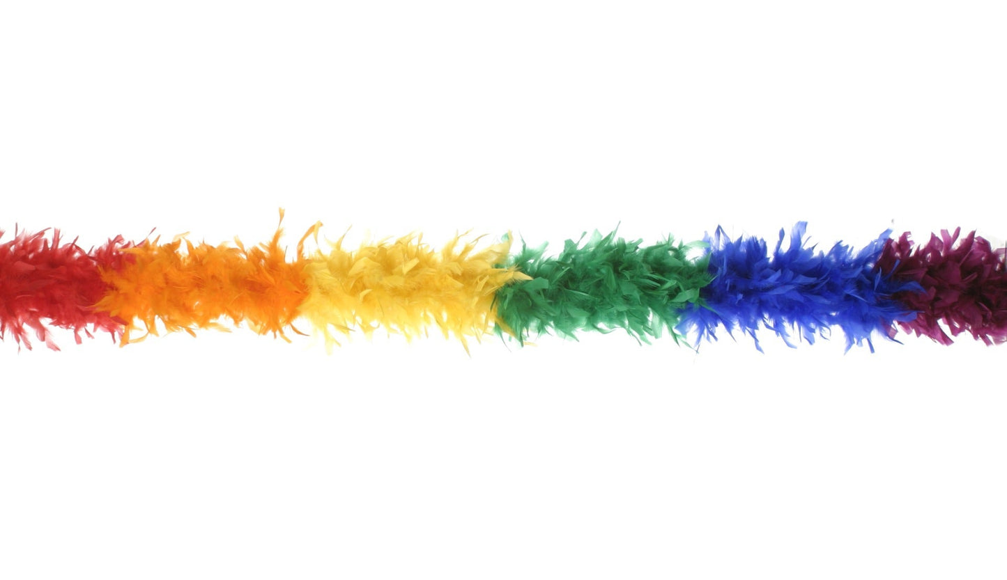 Chandelle Feather Boa - Heavyweight - Sectional - Rainbow