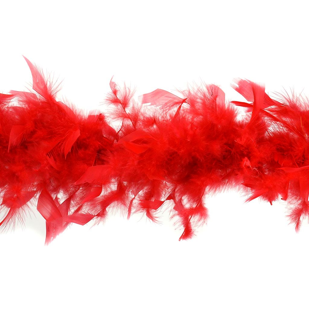 Chandelle Feather Boa - Lightweight - Red
