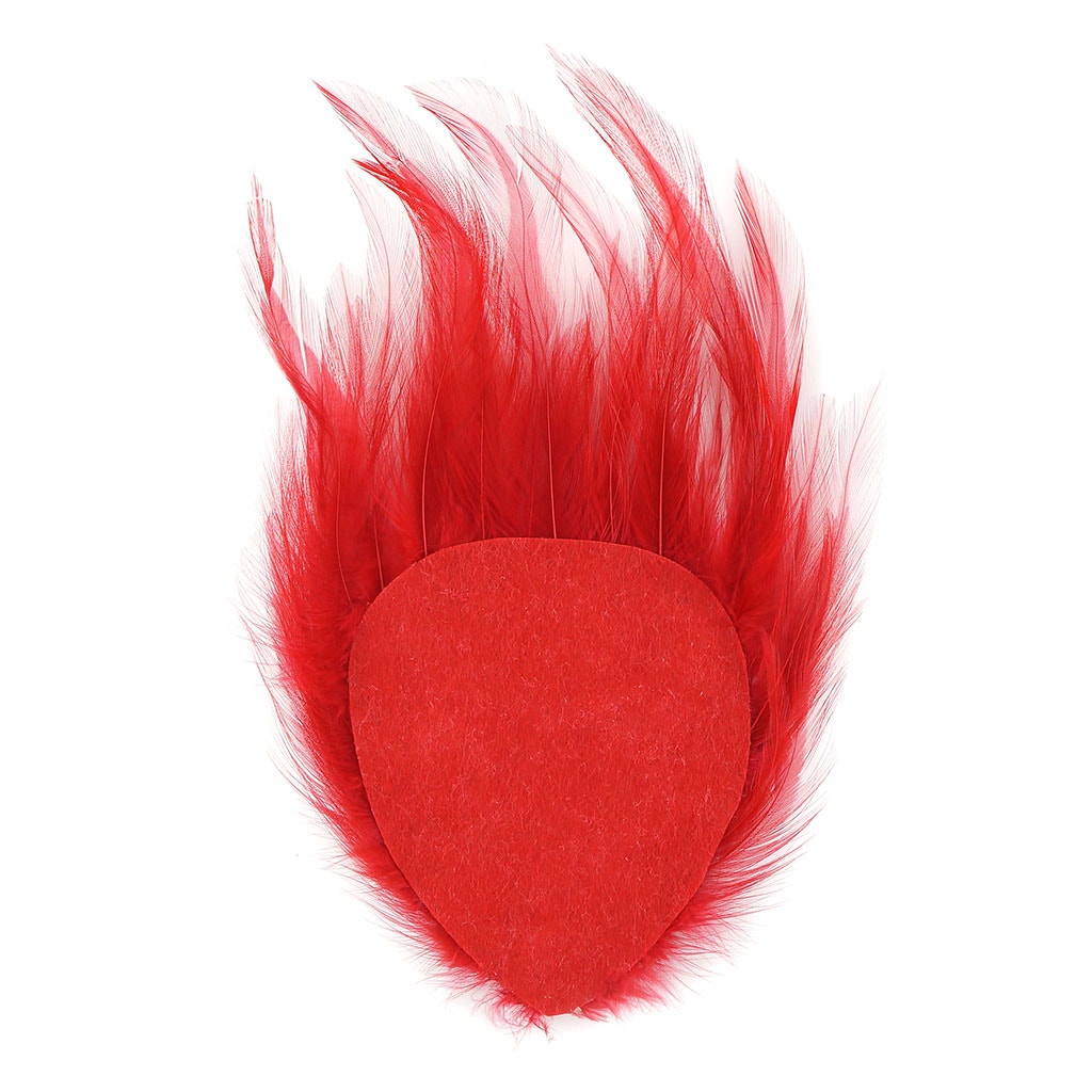 Hackle Feather Pad Dyed - Red