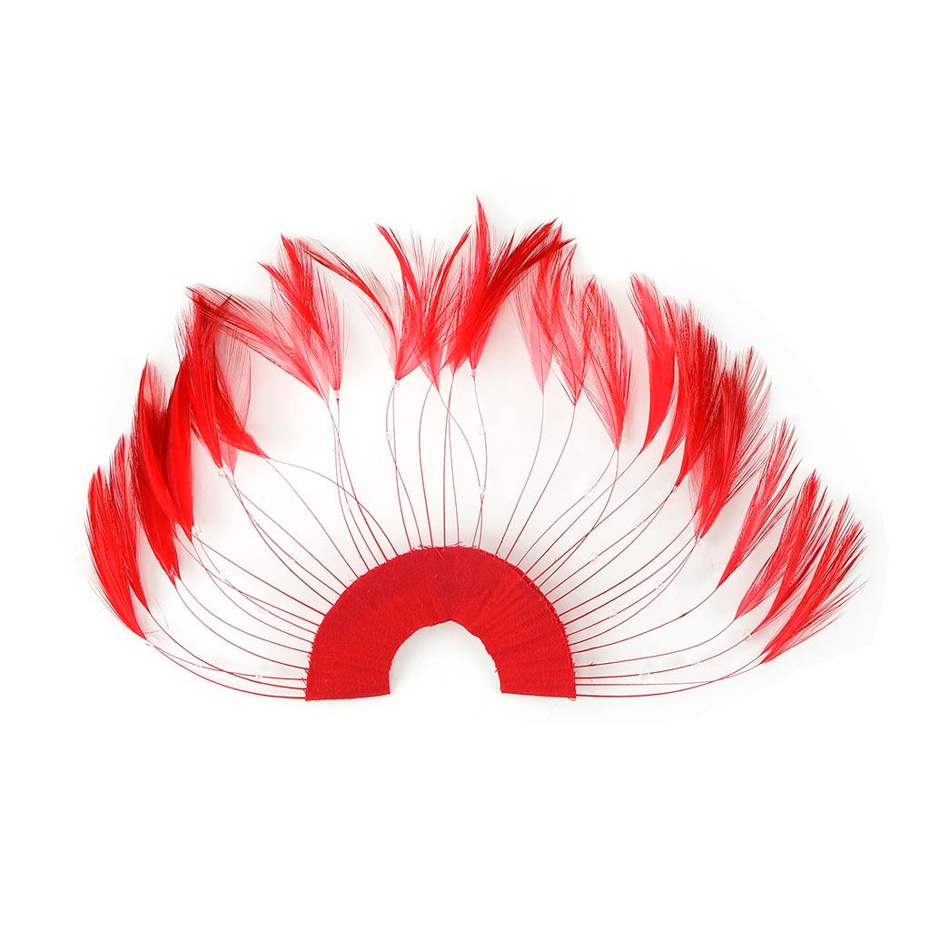 Feather Hackle Plates Solid Colors - Red