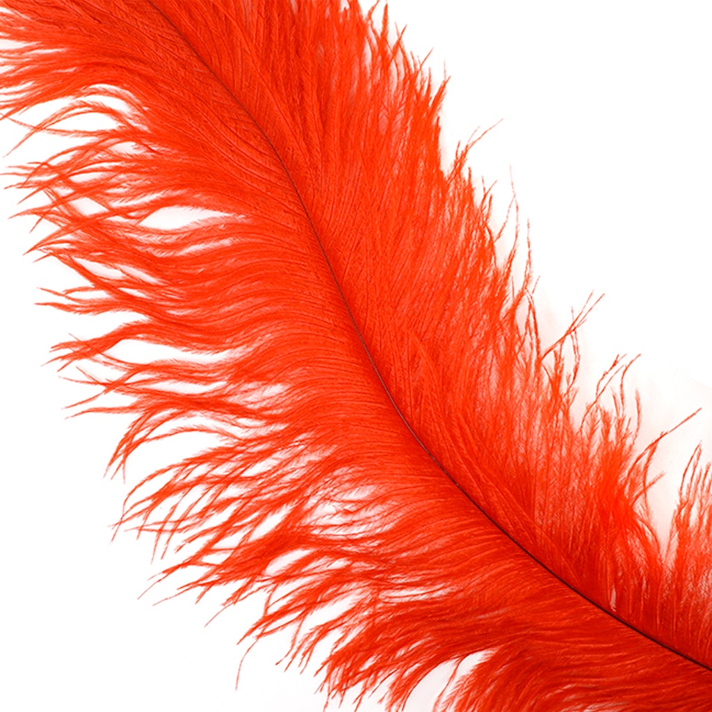 Ostrich Feathers-Narrow Drabs - Red