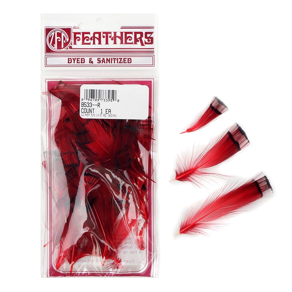 Pheasant Golden Crest Plumage 1-3.5" Red