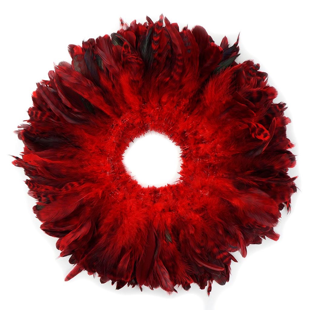 Rooster Coque Tails-Chinchilla 1YD Hot Red