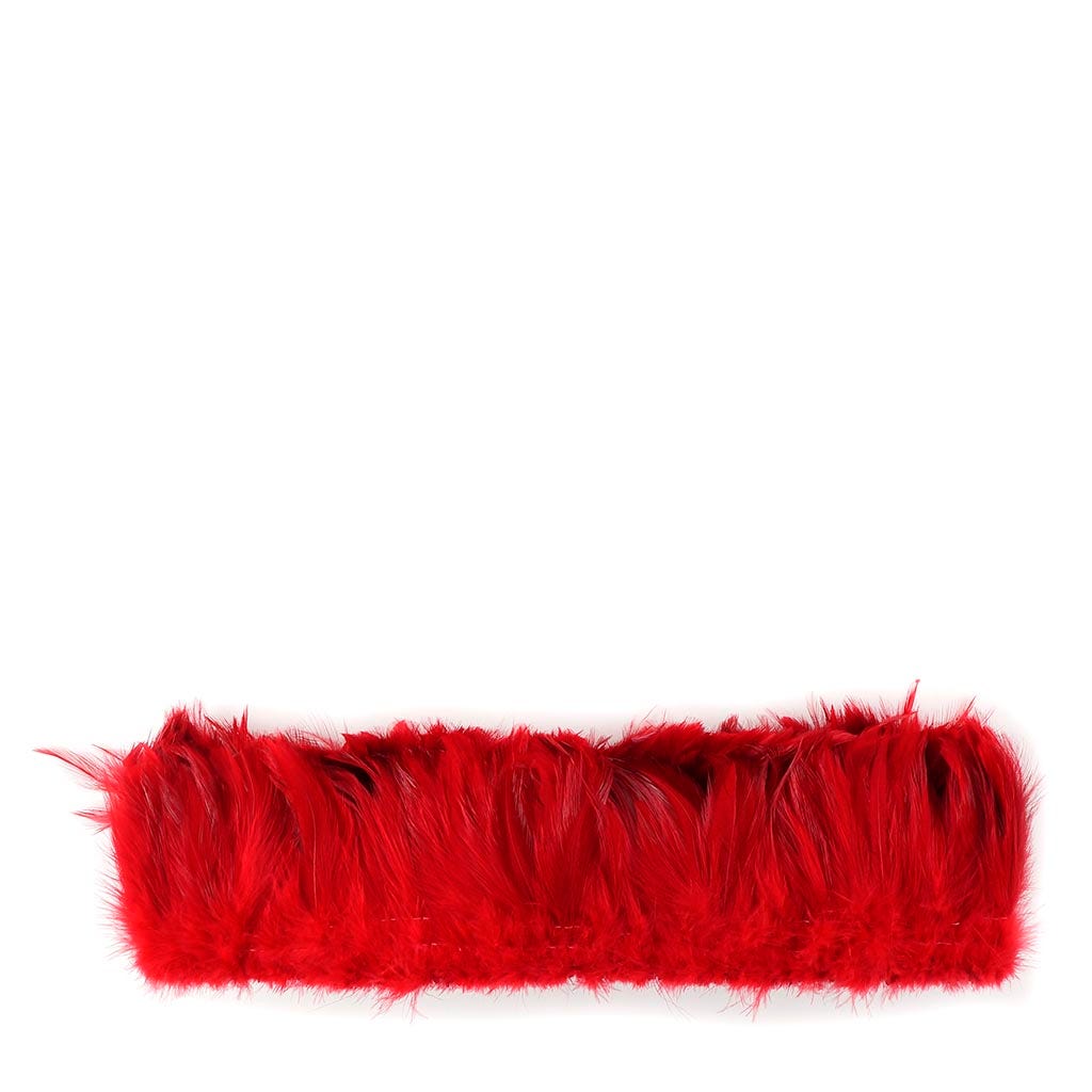 Rooster Hackle-White-Dyed - Red
