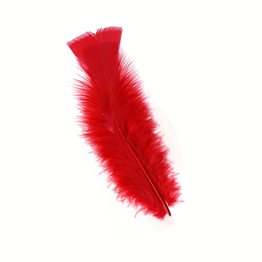 Turkey Feather Flats Dyed - Red