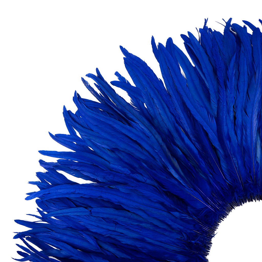 Rooster Coque Tails-Bleach-Dyed - Royal