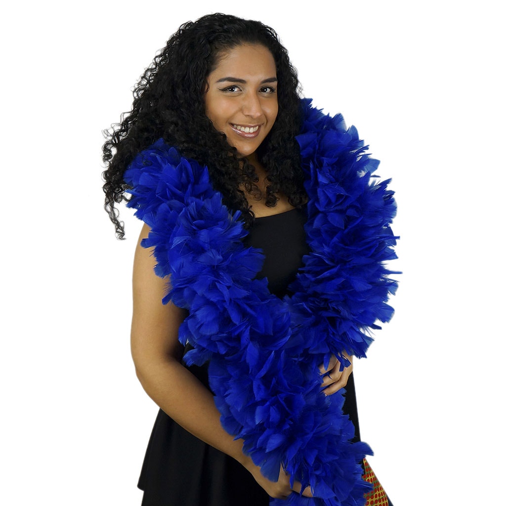 Turkey Feather Boa 6-8" - Royal