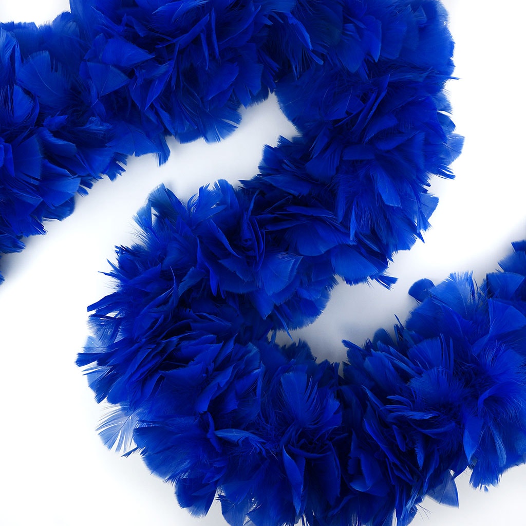 Turkey Feather Boa 6-8" - Royal