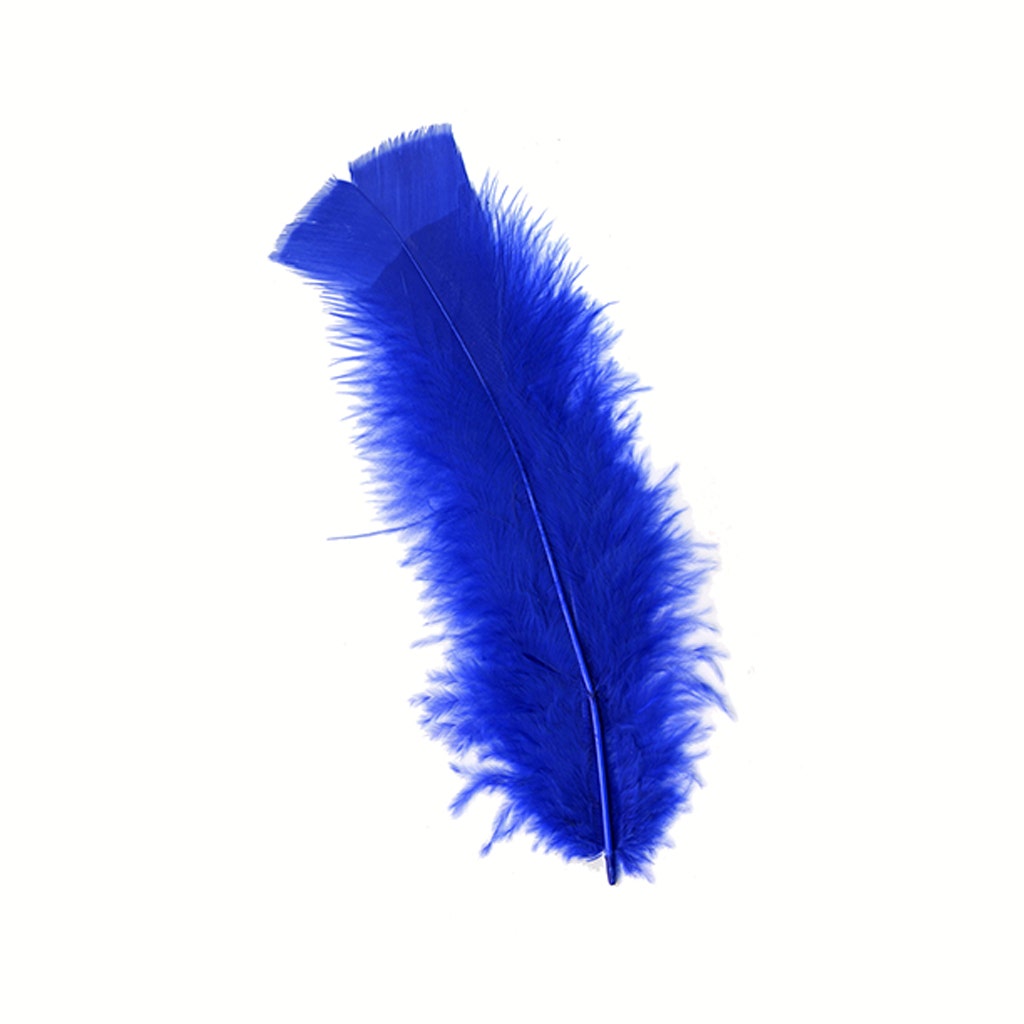 Turkey Feather Flats Dyed - Royal