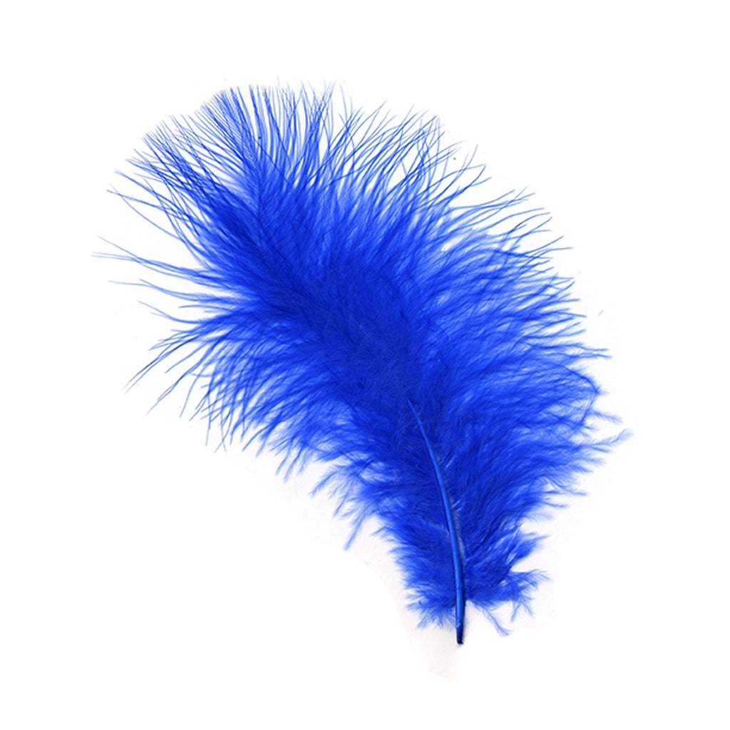 Loose Turkey Marabou Feathers 3-8" Dyed - Royal