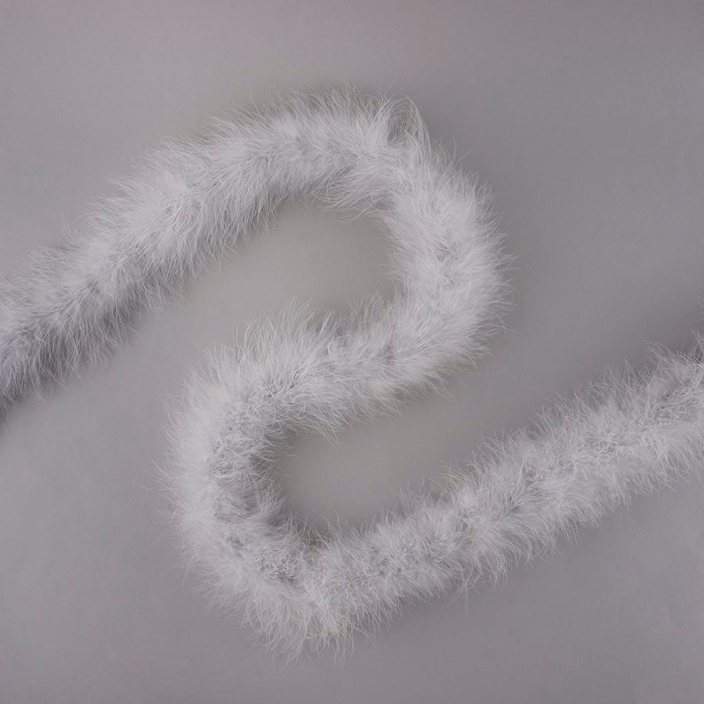 Marabou Feather Boa - Mediumweight - Silver