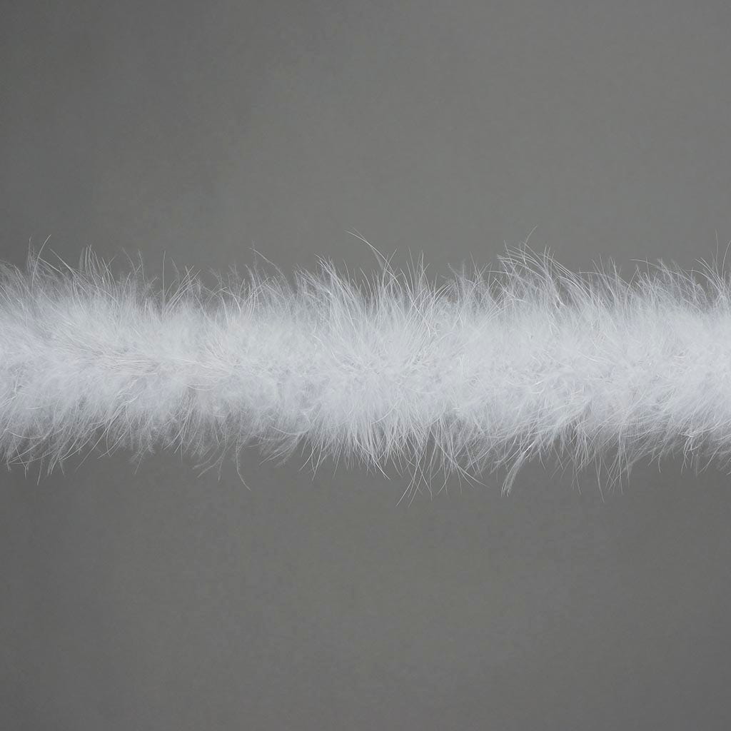 Marabou Feather Boa - Mediumweight - Silver