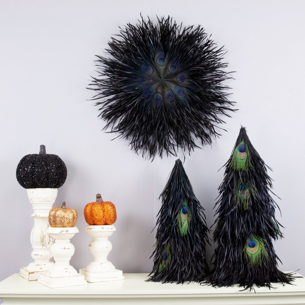 Goose Biots Wall Decor with Peacock Accents - 11.5