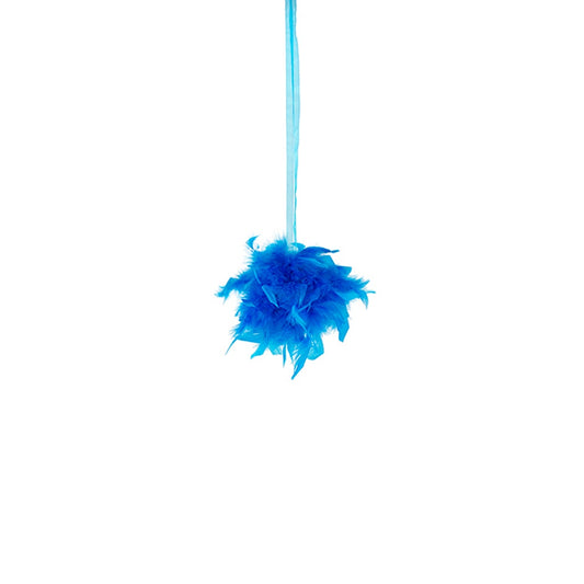 Chandelle Feather Pom Poms - Dark Turquoise - 6"