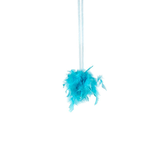 Chandelle Feather Pom Poms - Lt Turquoise - 6"