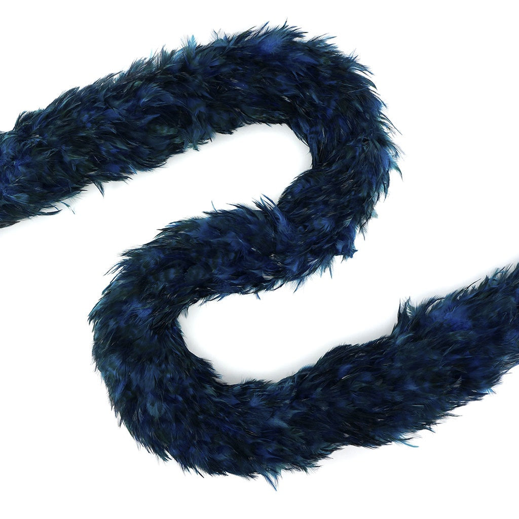 Red Chinchilla Saddle Rooster Feather Boa 4-5" - Dark Turquoise