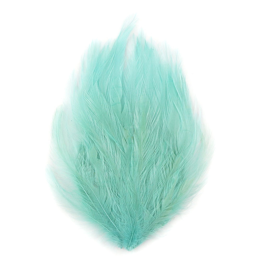 Feather Hackle Pads Dyed - Lt Turquoise