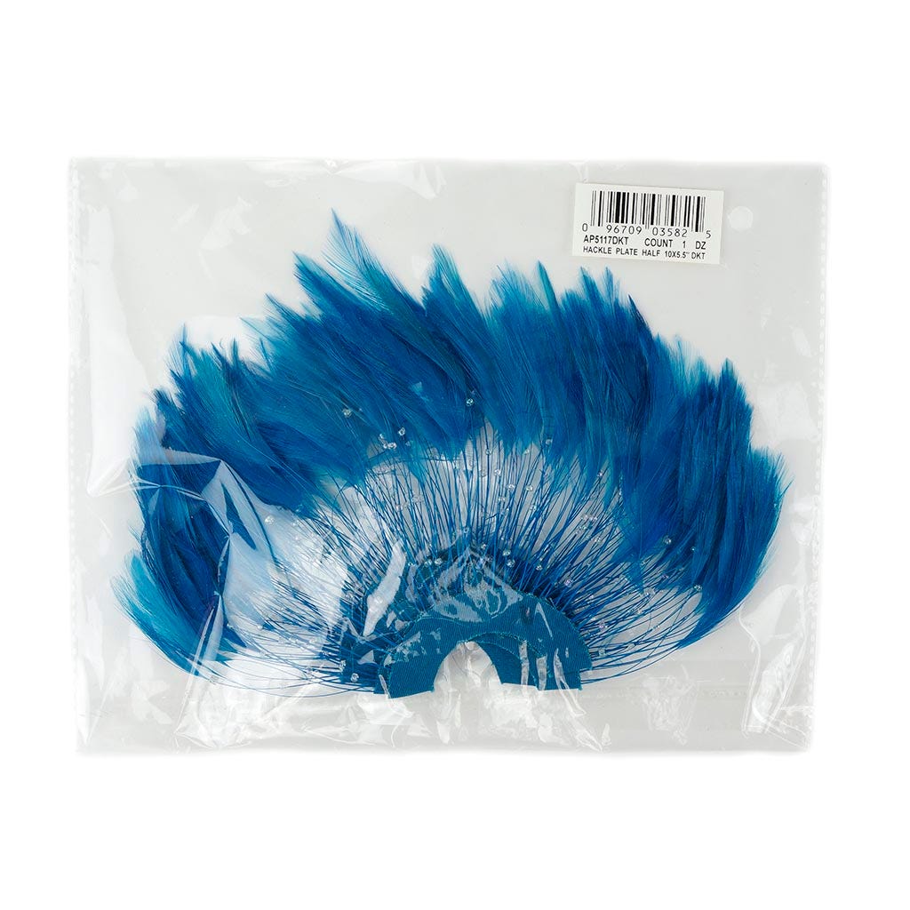 Feather Hackle Plates Solid Colors - Dark Turquoise