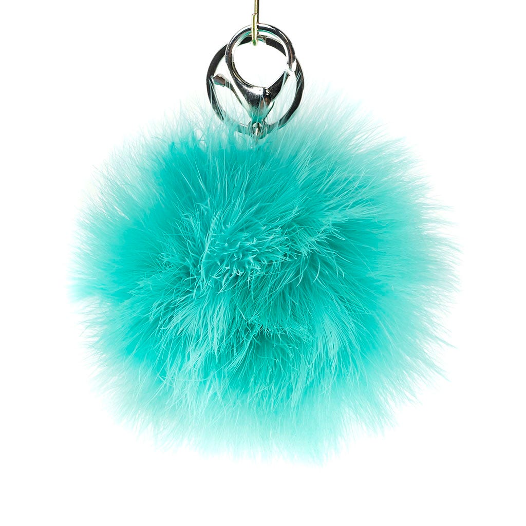 Marabou Feather Pom Pom Key Chain IT