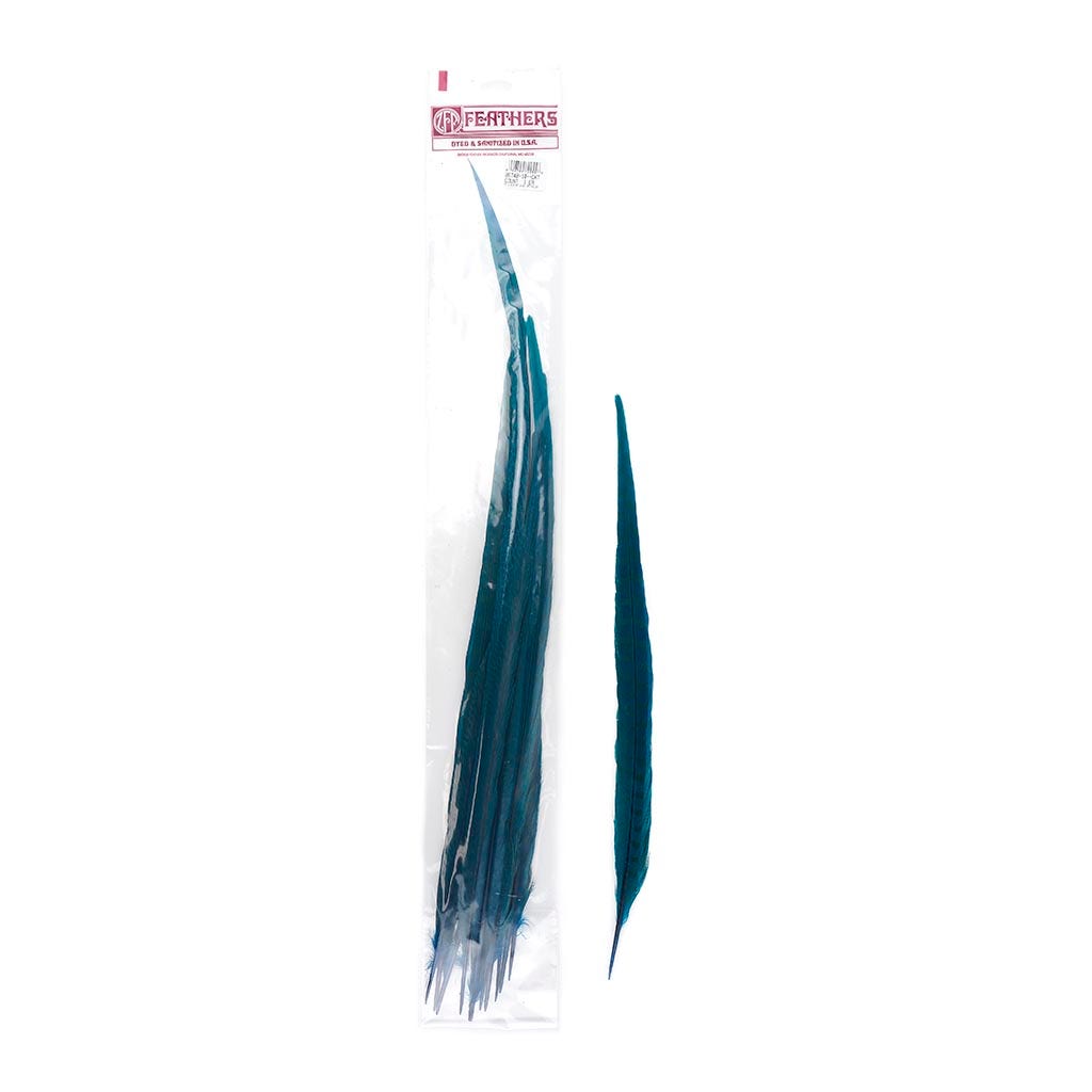 Pheasant Tails Assorted Bleached - Dark Turquoise