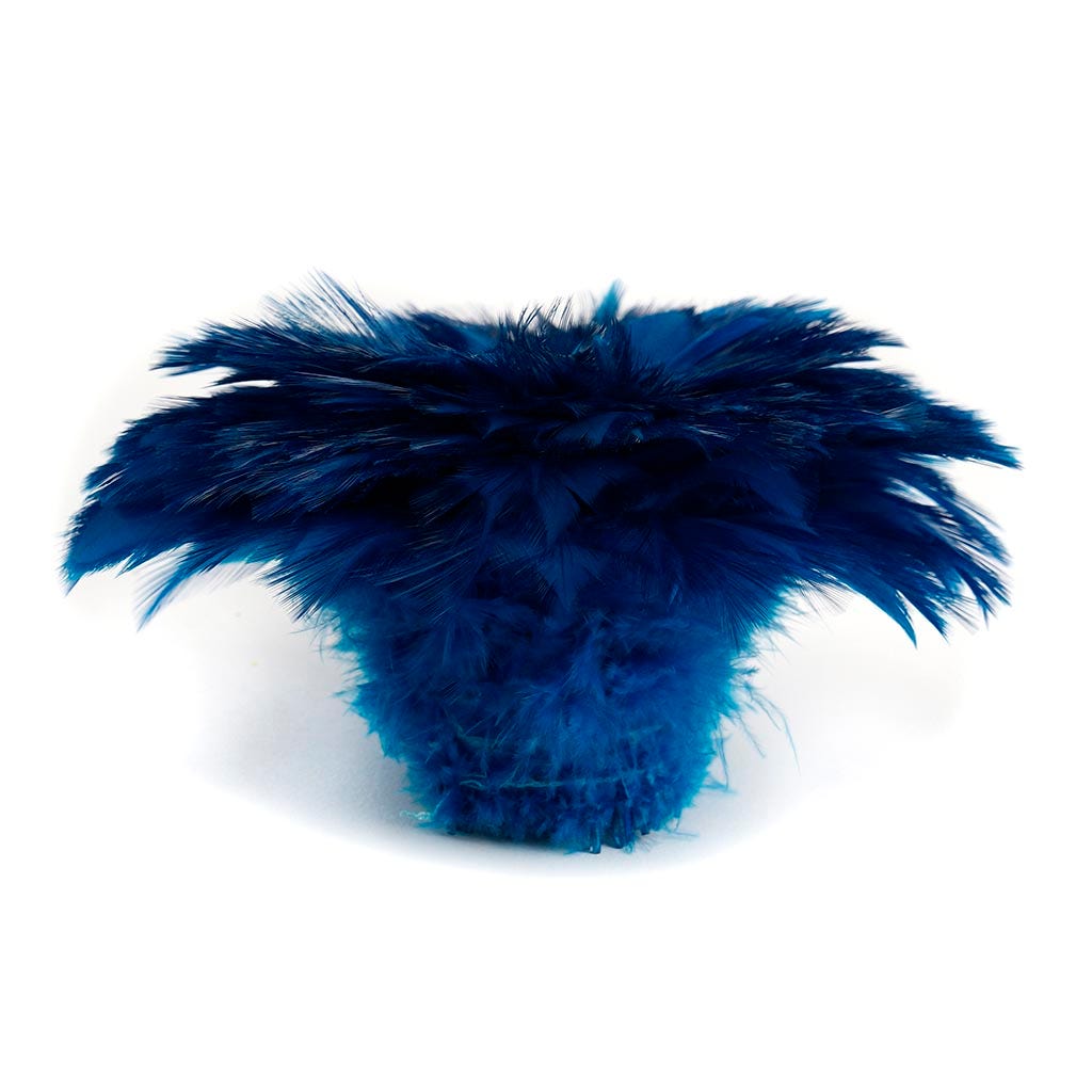 Rooster Hackle-White-Dyed - Dark Turquoise
