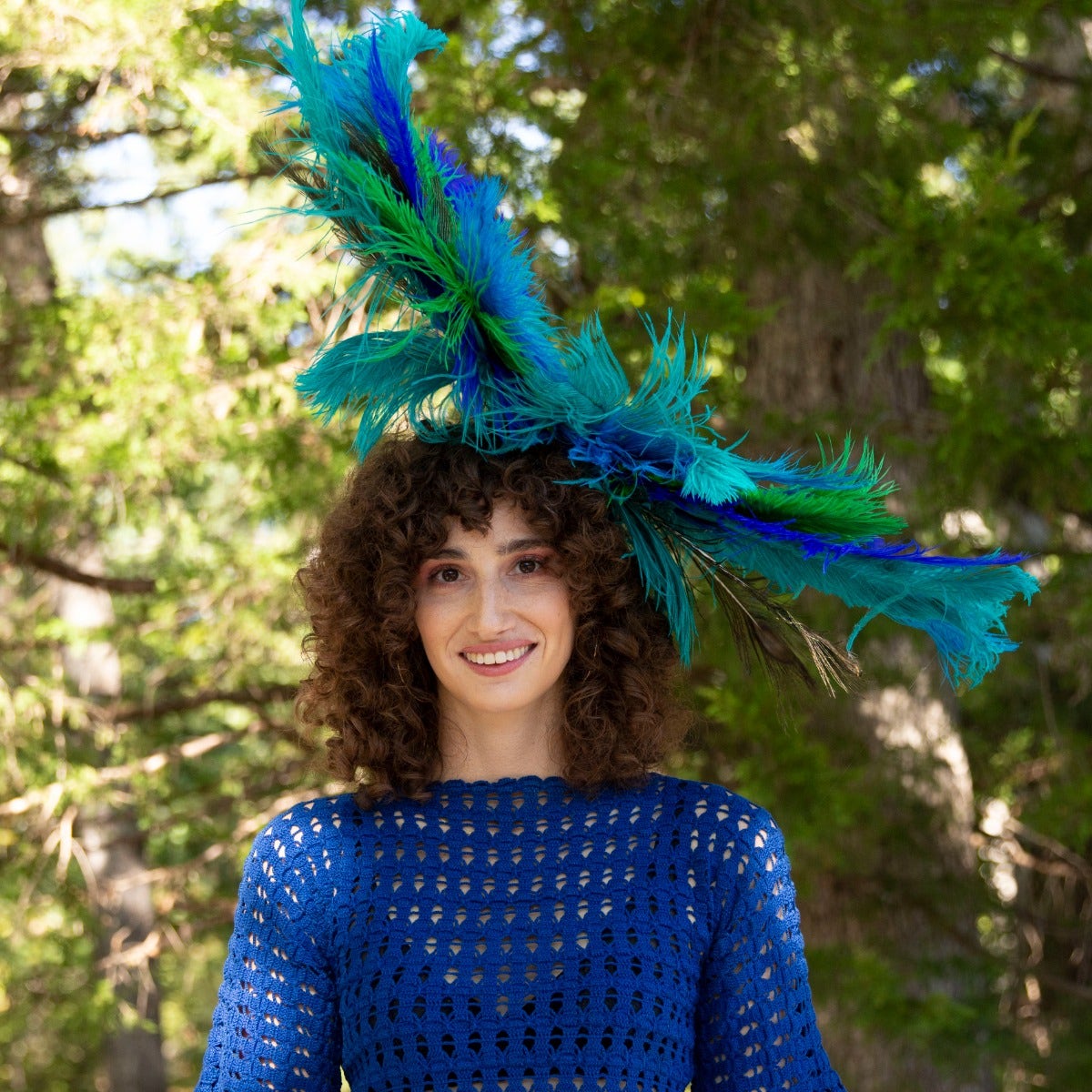 Peacock 3 in 1 Upcycled Feather Costume Wings featherplace by Zucker Feather Products Inc