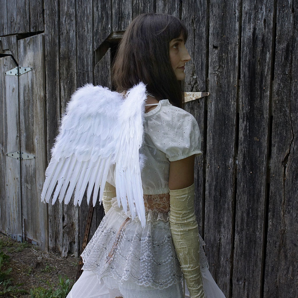 Feather Angel Wings, White Feather Wing for Kids/Adult, Feather