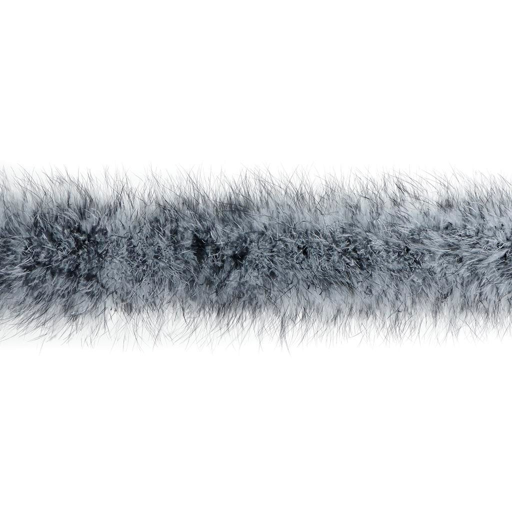 Extra Thick Stenciled Marabou Feather Boa - White/Black