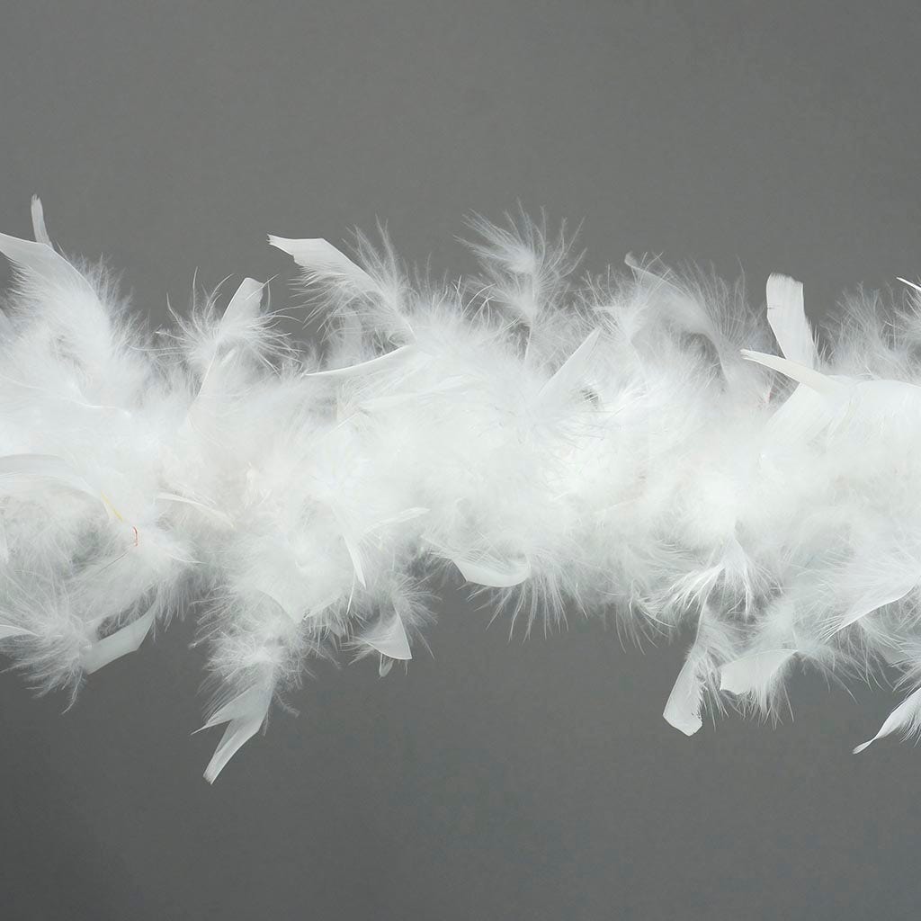Chandelle Feather Boa - Lightweight - White