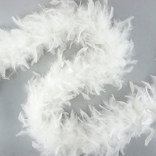 Chandelle Feather Boa - Medium Weight - White