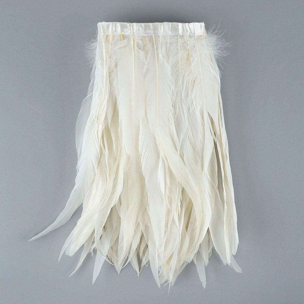 White Coque Fringe - 10 -12"