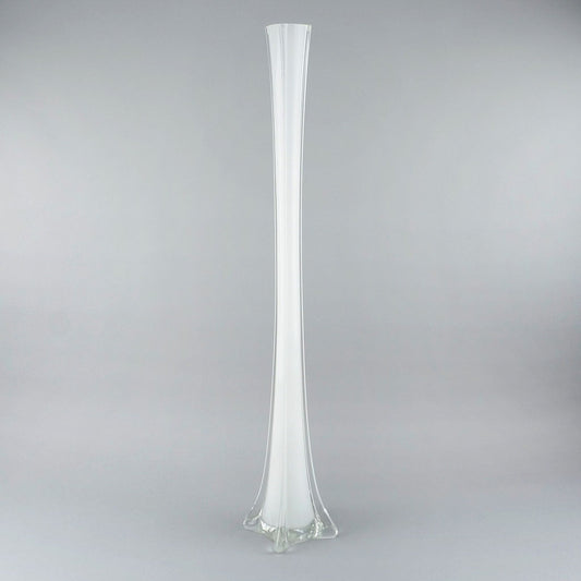 Eiffel Tower Glass Vase 24" White