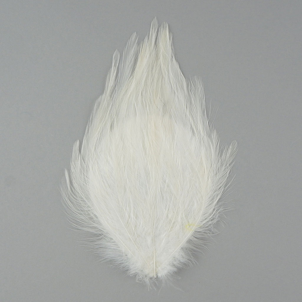 Hackle Feather Pad Dyed - White
