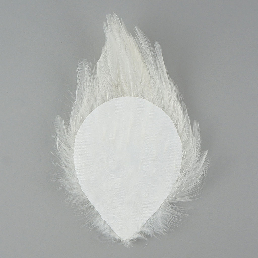 Feather Hackle Pads Dyed - White