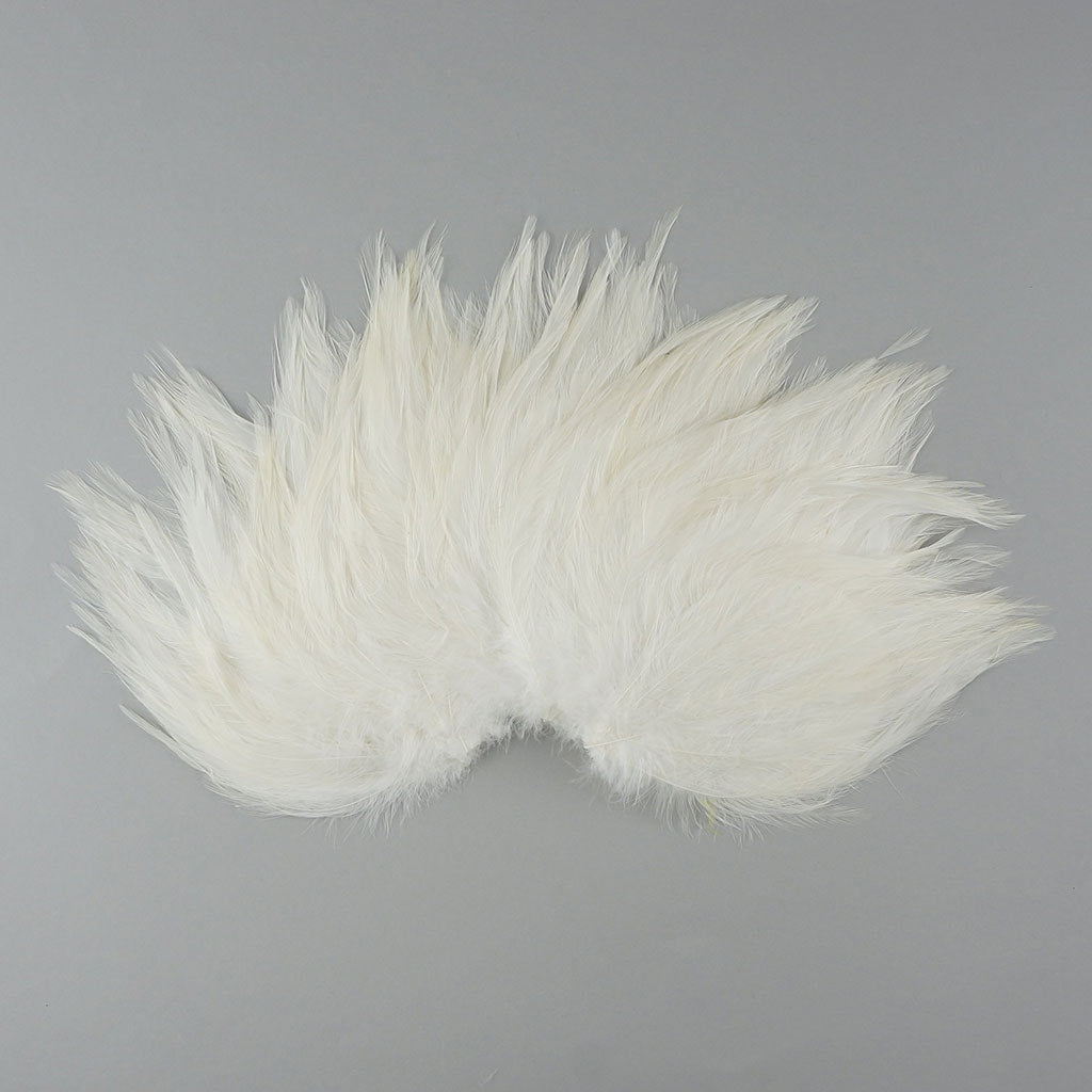 Feather Hackle Pads Dyed - White