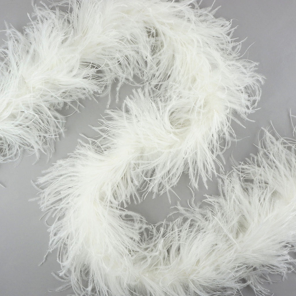 White Ostrich Feather Boa 4 Ply | Zucker – featherplace.com by Zucker ...