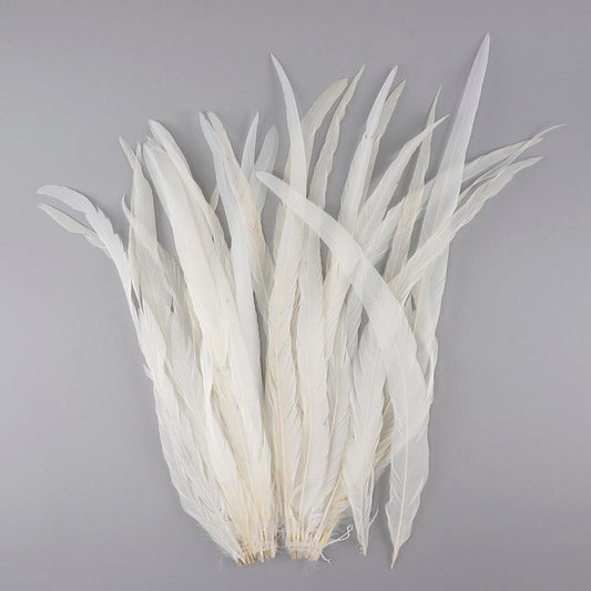 Rooster Coque Tails White - 15 - 18" - 25pcs