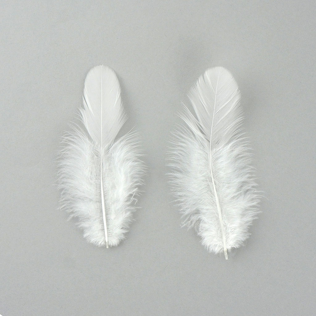 Loose Rooster Plumage Dyed - White