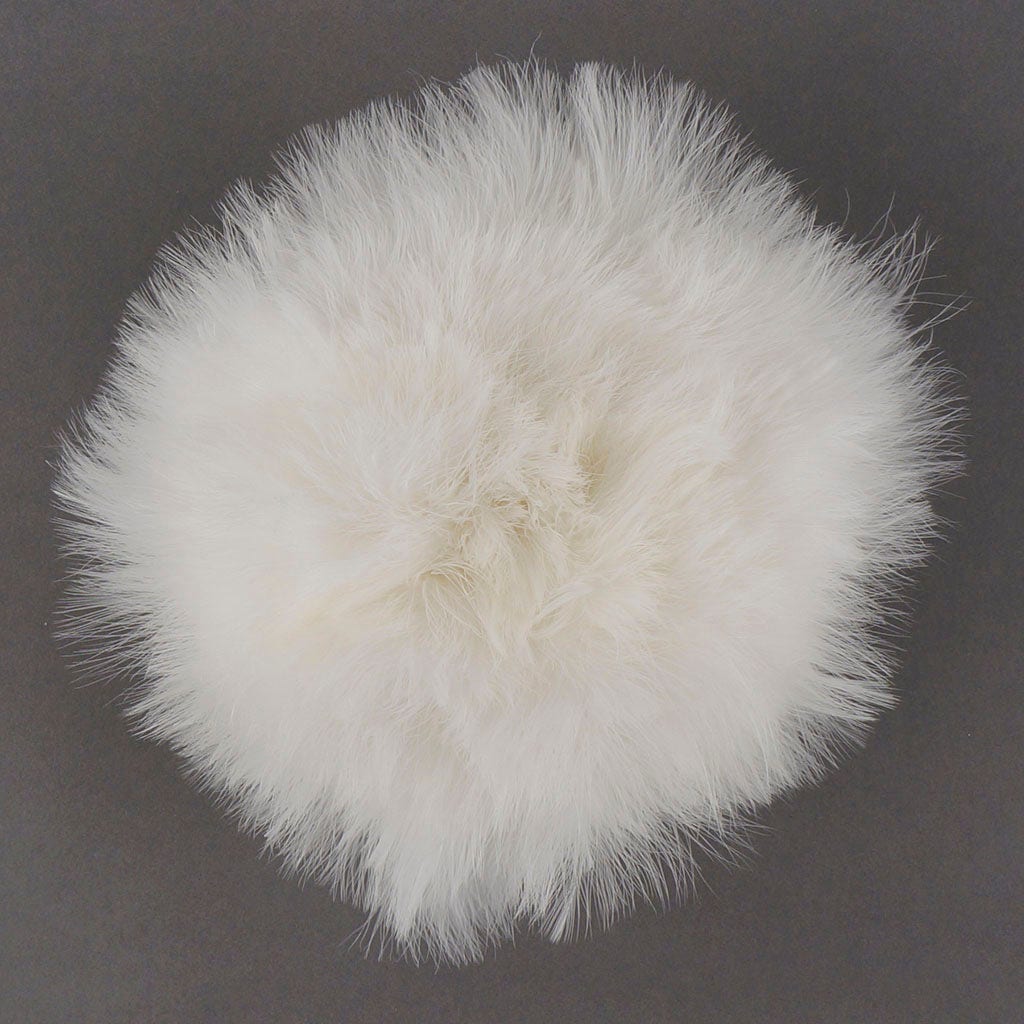 Turkey Marabou 1YD - White