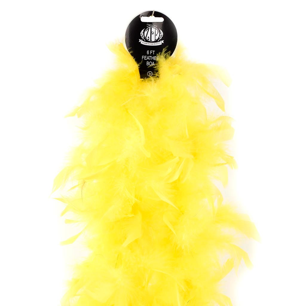 Chandelle Feather Boa - Lightweight - Fluorescent Yellow
