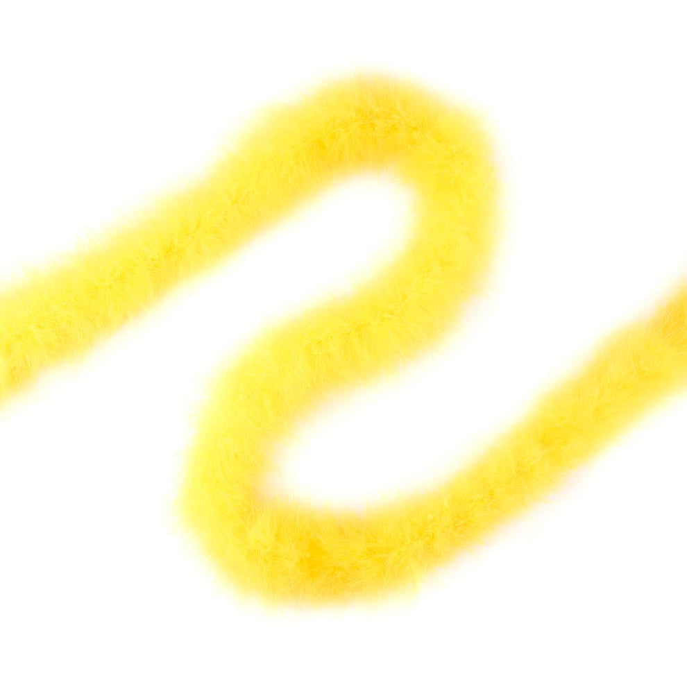 2 Yards Yellow Marabou Feather Boa | Heavy Weight Solid Color Boa ...
