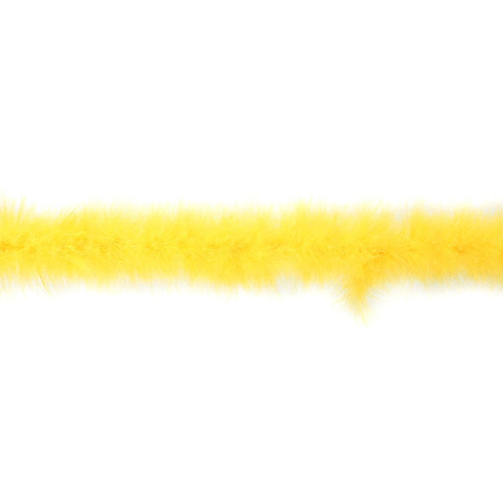 Thin Marabou Feather Boa - Yellow