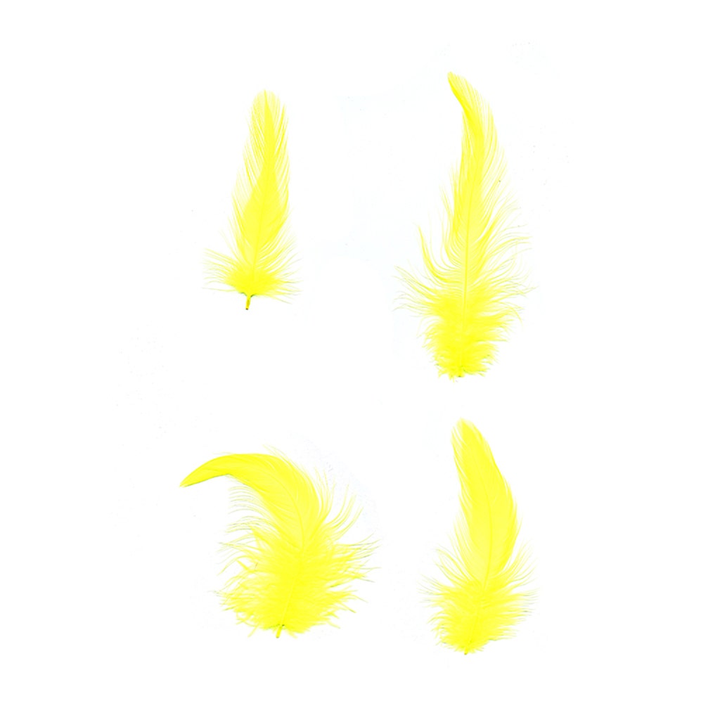 Rooster Hackle-White-Dyed - Fl Yellow