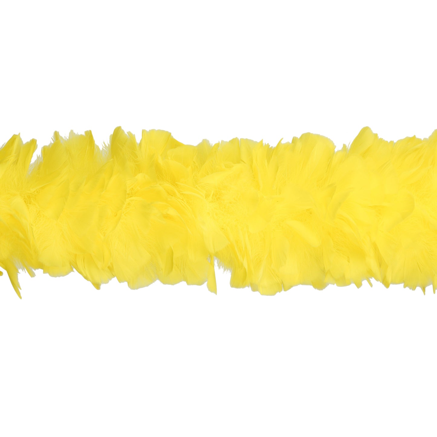 Turkey Feather Boa 6-8"- Fluorescent Yellow