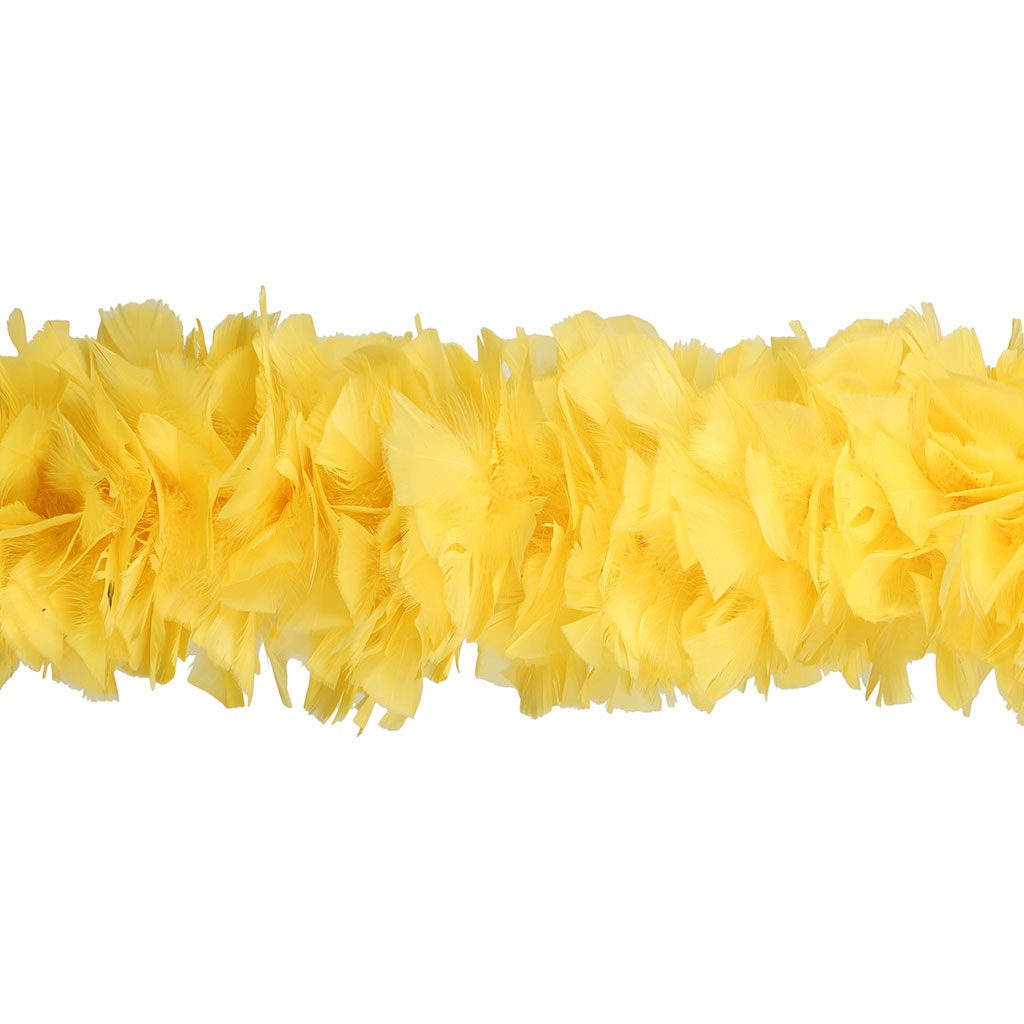 Turkey Feather Boa 6-8" - Yellow