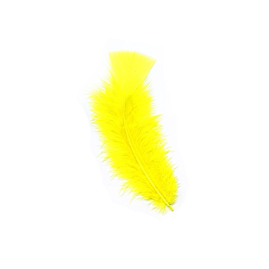 Turkey Feather Flats Dyed - Fluorescent Yellow