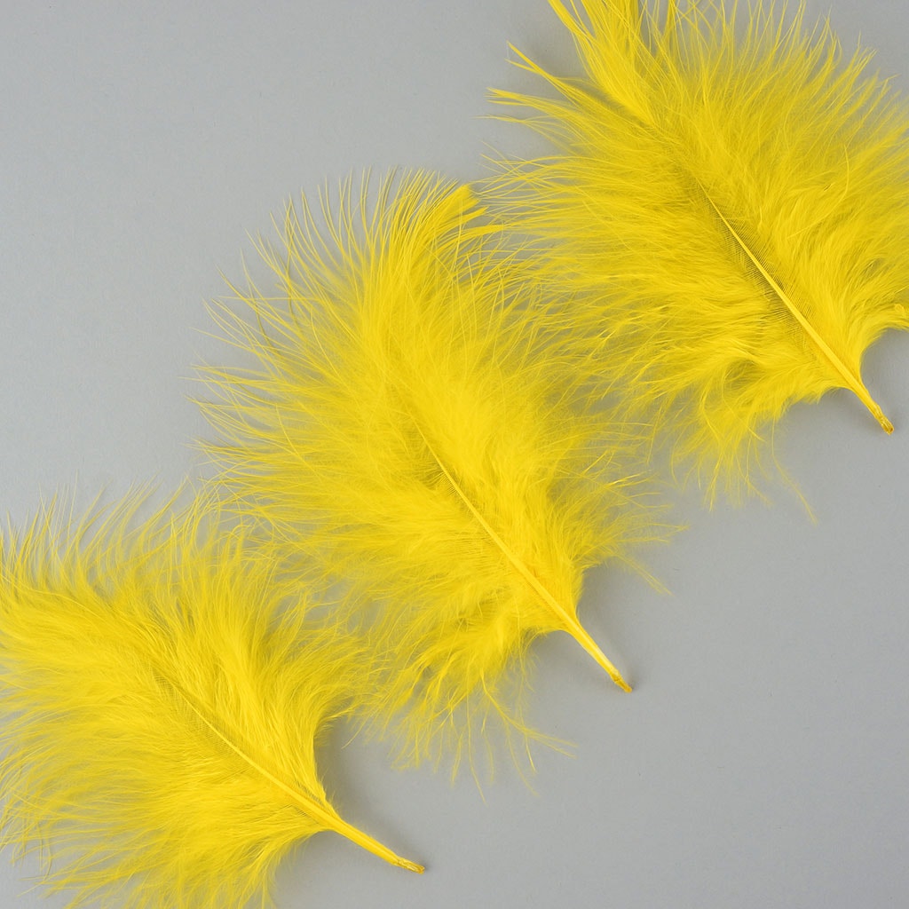 Loose Guinea Plumage Dyed - fl Yellow