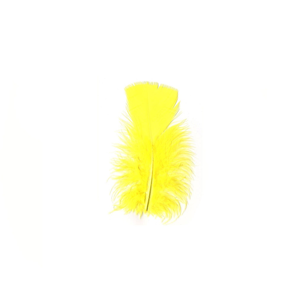 Loose Turkey Plumage Feathers 3-5" - Fluorescent Yellow