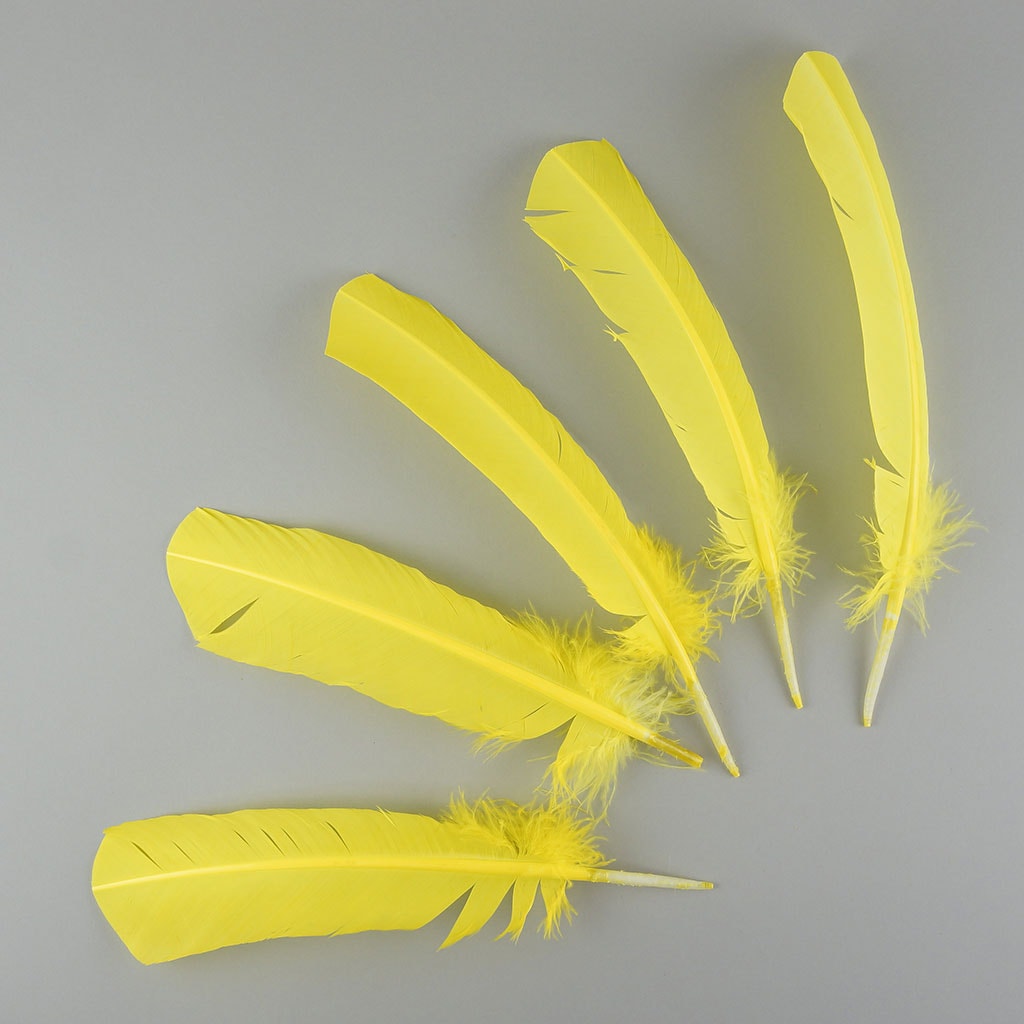 Turkey Quills Selected - Fluorescent Yellow