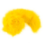 STRUNG TURKEY MARABOU BLOOD QUILL FEATHERS 4-5" - YELLOW